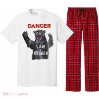 Funny Danger Im Hugger Bear Sun Nerd Geek Graphic Pajama Set thumb 0
