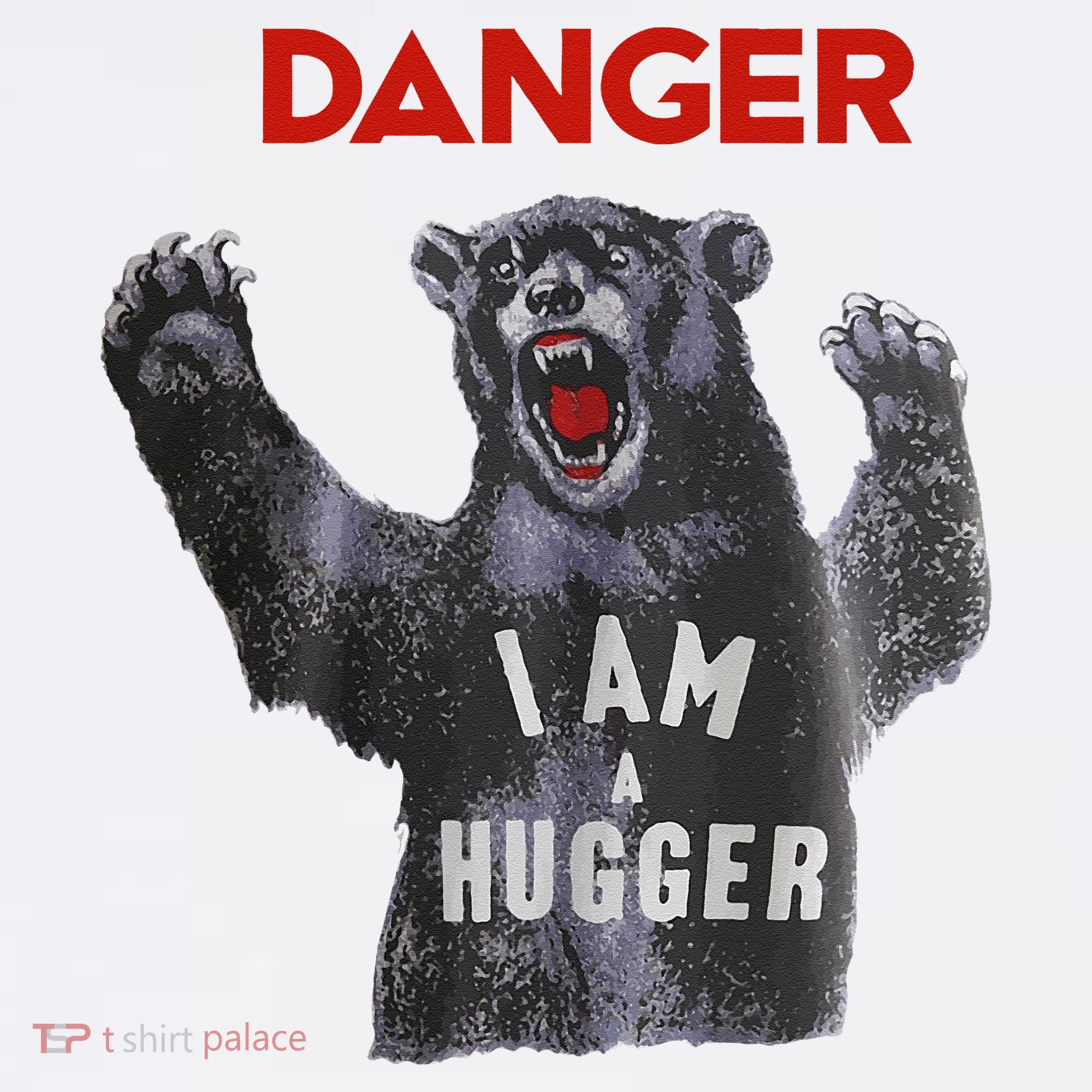 Funny Danger Im Hugger Bear Sun Nerd Geek Graphic Women's Hoodie