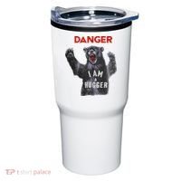 Funny Danger Im Hugger Bear Sun Nerd Geek Graphic Tumbler thumb 0