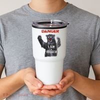 Funny Danger Im Hugger Bear Sun Nerd Geek Graphic Tumbler thumb 2