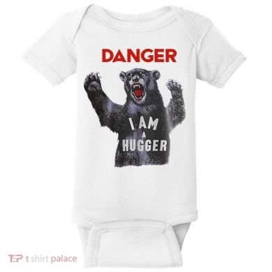 Funny Danger Im Hugger Bear Sun Nerd Geek Graphic Baby Bodysuit
