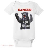 Funny Danger Im Hugger Bear Sun Nerd Geek Graphic Baby Bodysuit thumb 0