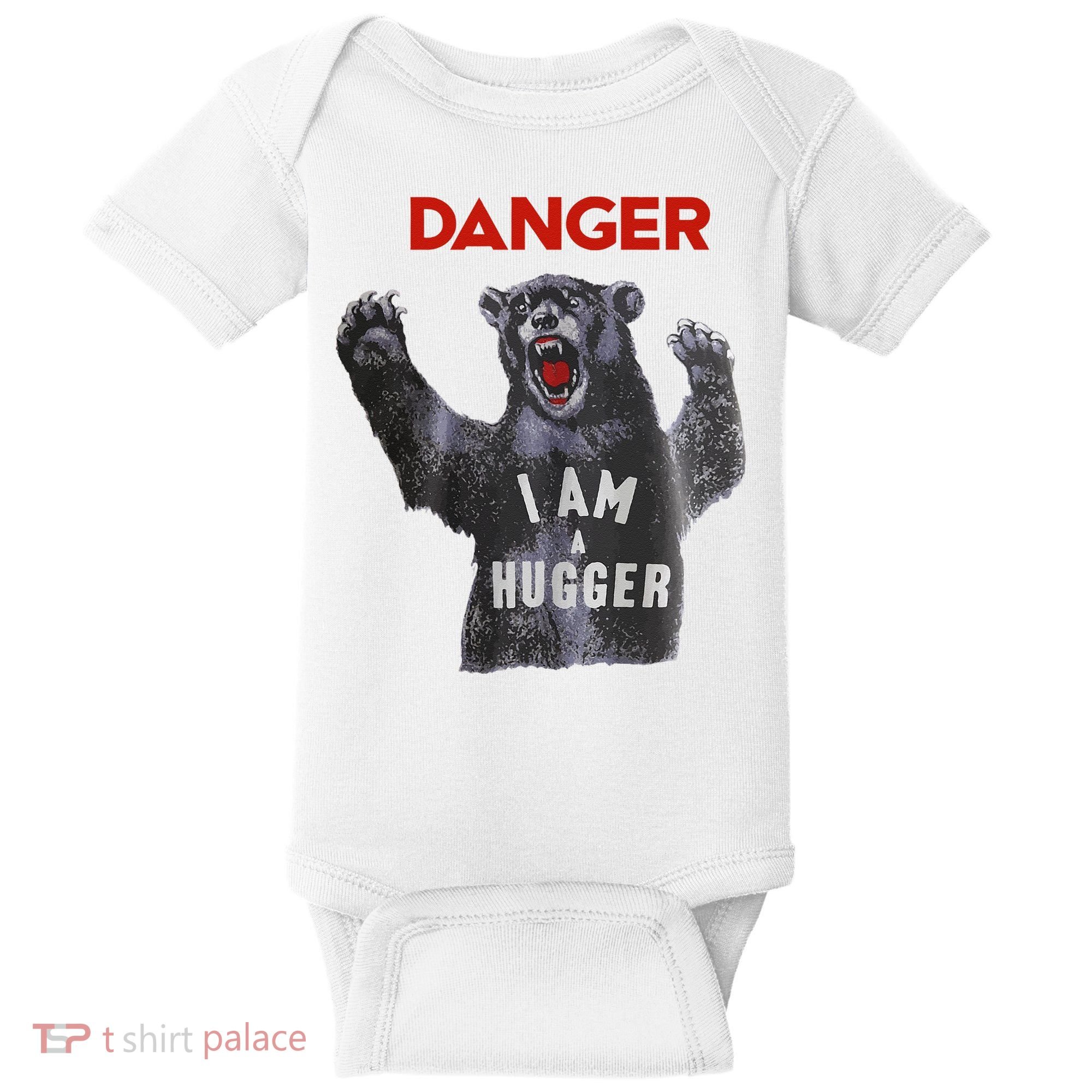 Funny Danger Im Hugger Bear Sun Nerd Geek Graphic Baby Bodysuit