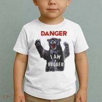 Funny Danger Im Hugger Bear Sun Nerd Geek Graphic Toddler T-Shirt thumb 2