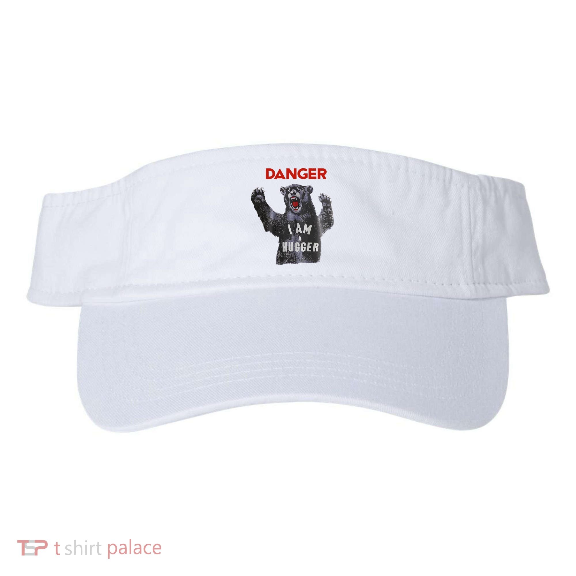 Funny Danger Im Hugger Bear Sun Nerd Geek Graphic Visor