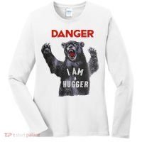 Funny Danger Im Hugger Bear Sun Nerd Geek Graphic Women's Long Sleeve Shirt thumb 0