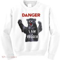 Funny Danger Im Hugger Bear Sun Nerd Geek Graphic Kids Sweatshirt thumb 0