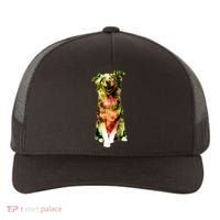 Figherfighter Dog Illustration Yupoong Adult 5-Panel Trucker Hat thumb 0