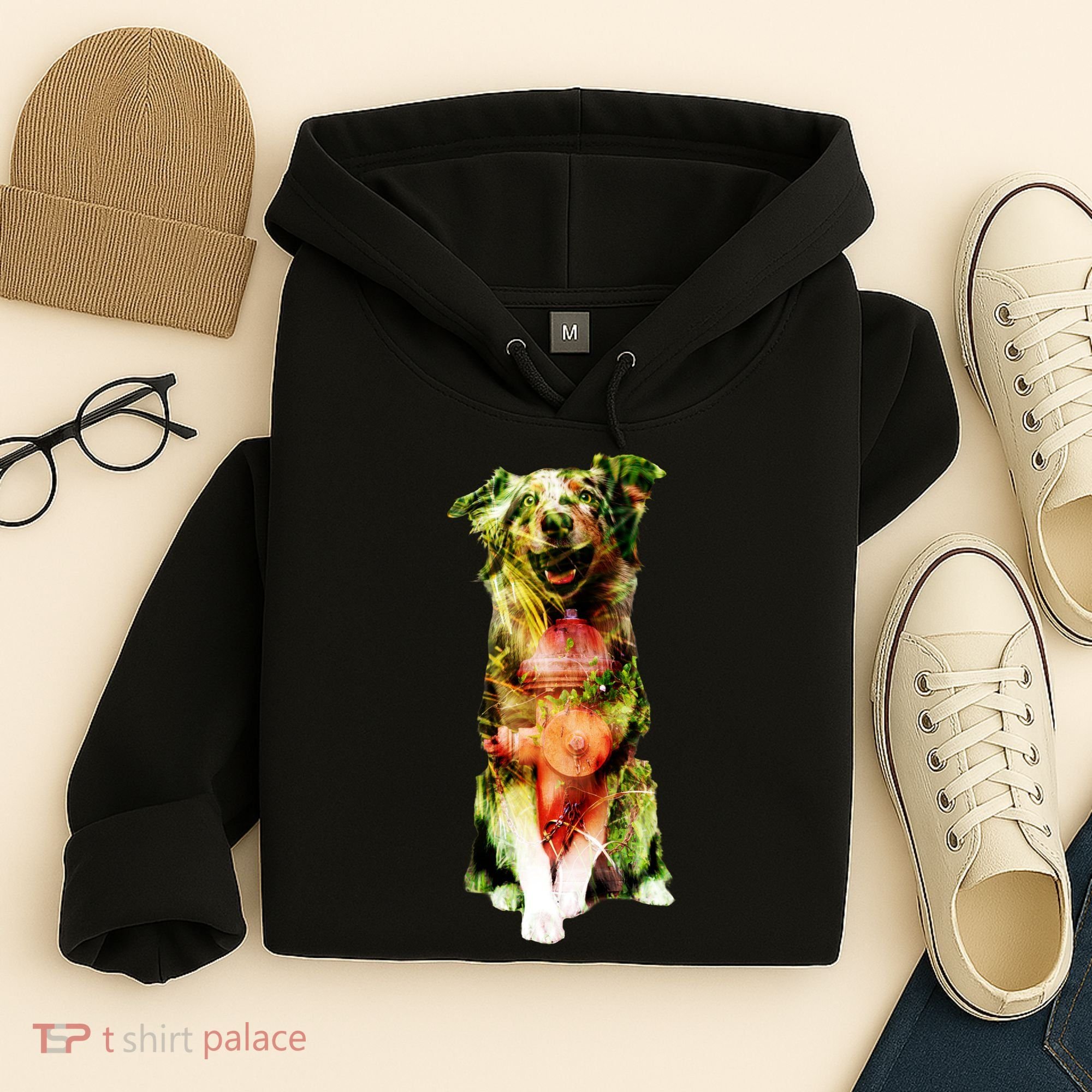 Figherfighter Dog Illustration Hoodie