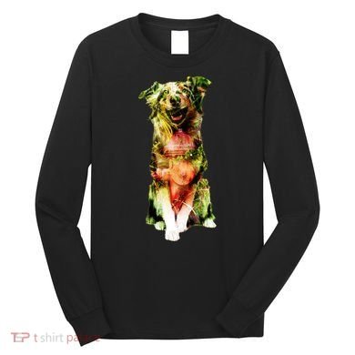 Figherfighter Dog Illustration Long Sleeve Shirt