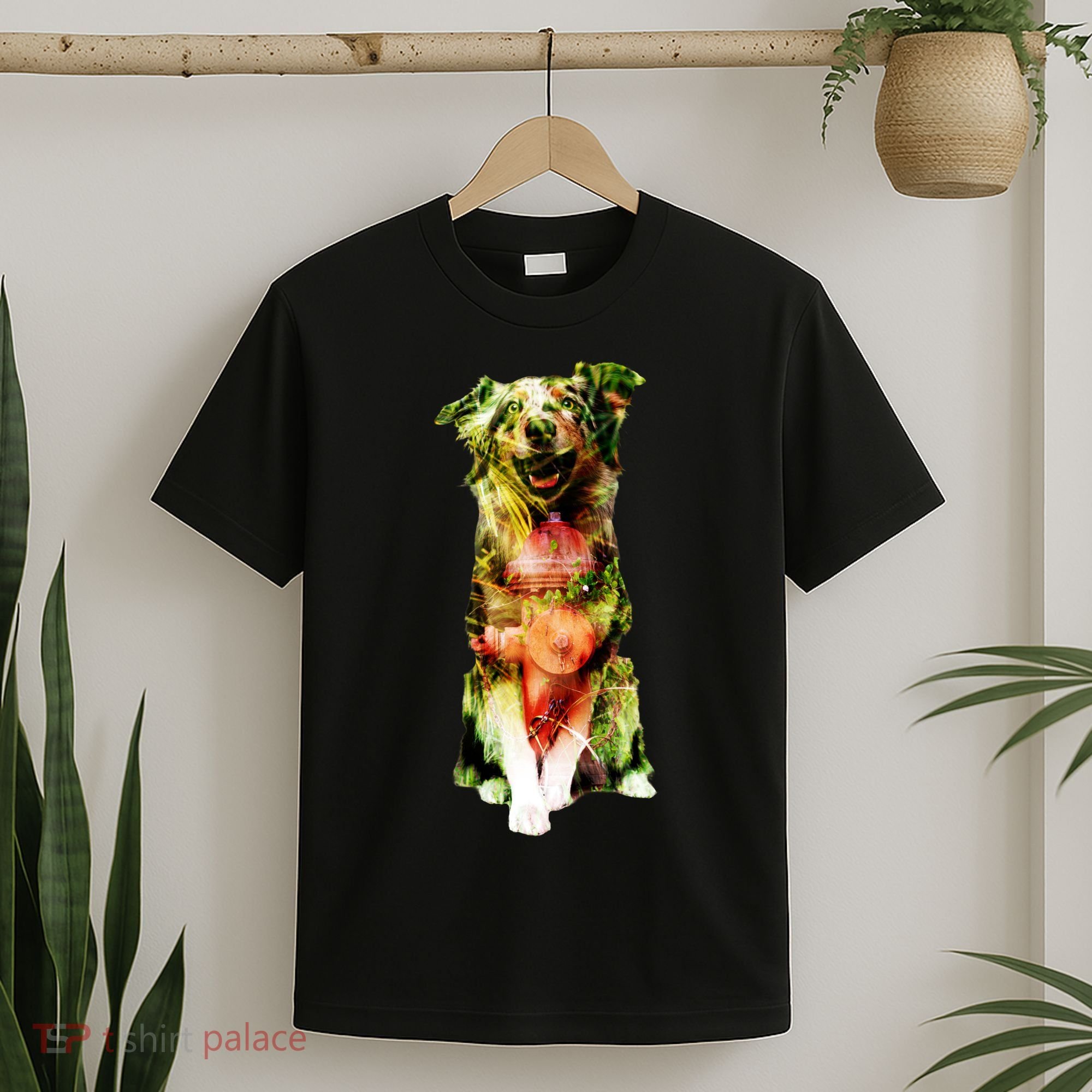 Figherfighter Dog Illustration T-Shirt