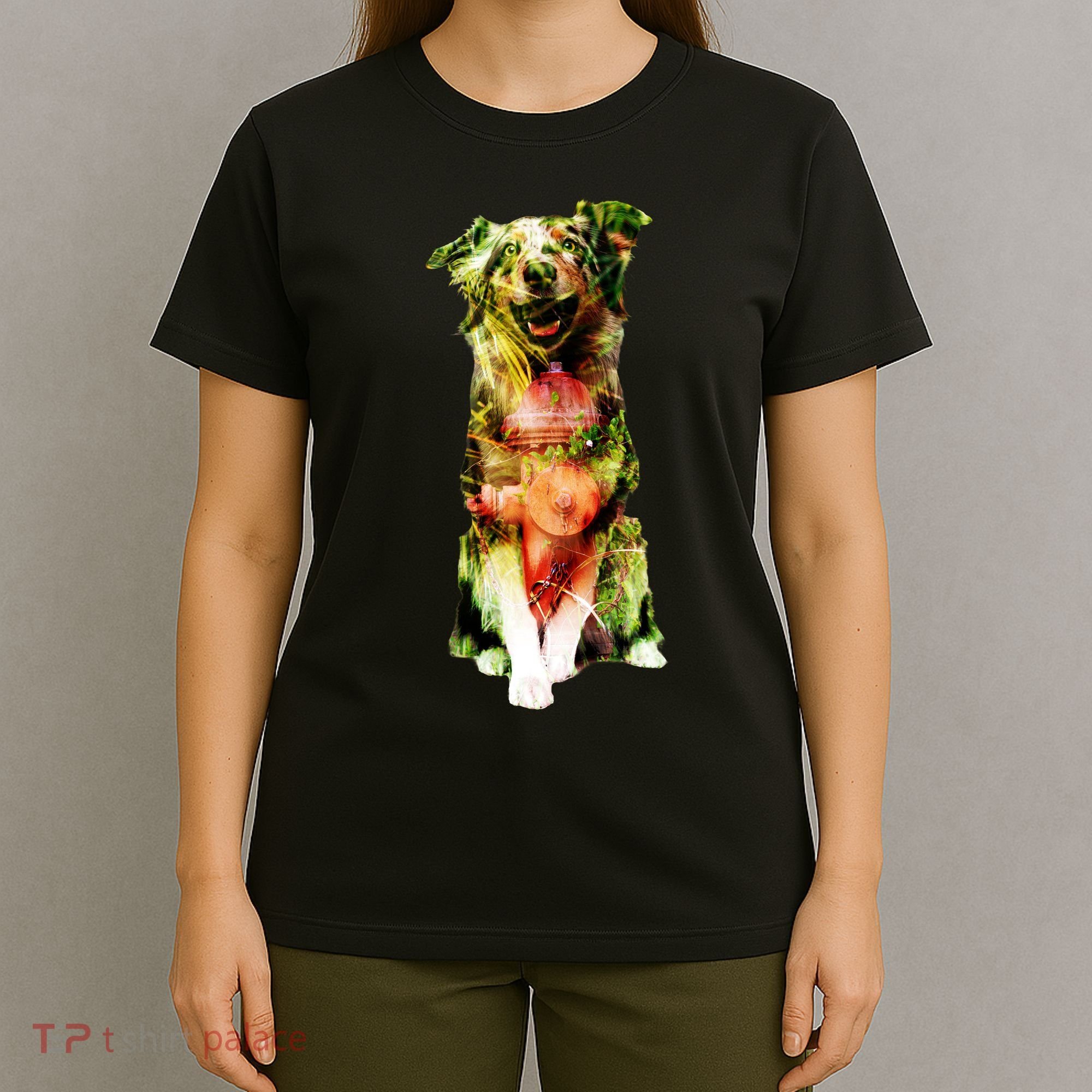 Figherfighter Dog Illustration T-Shirt