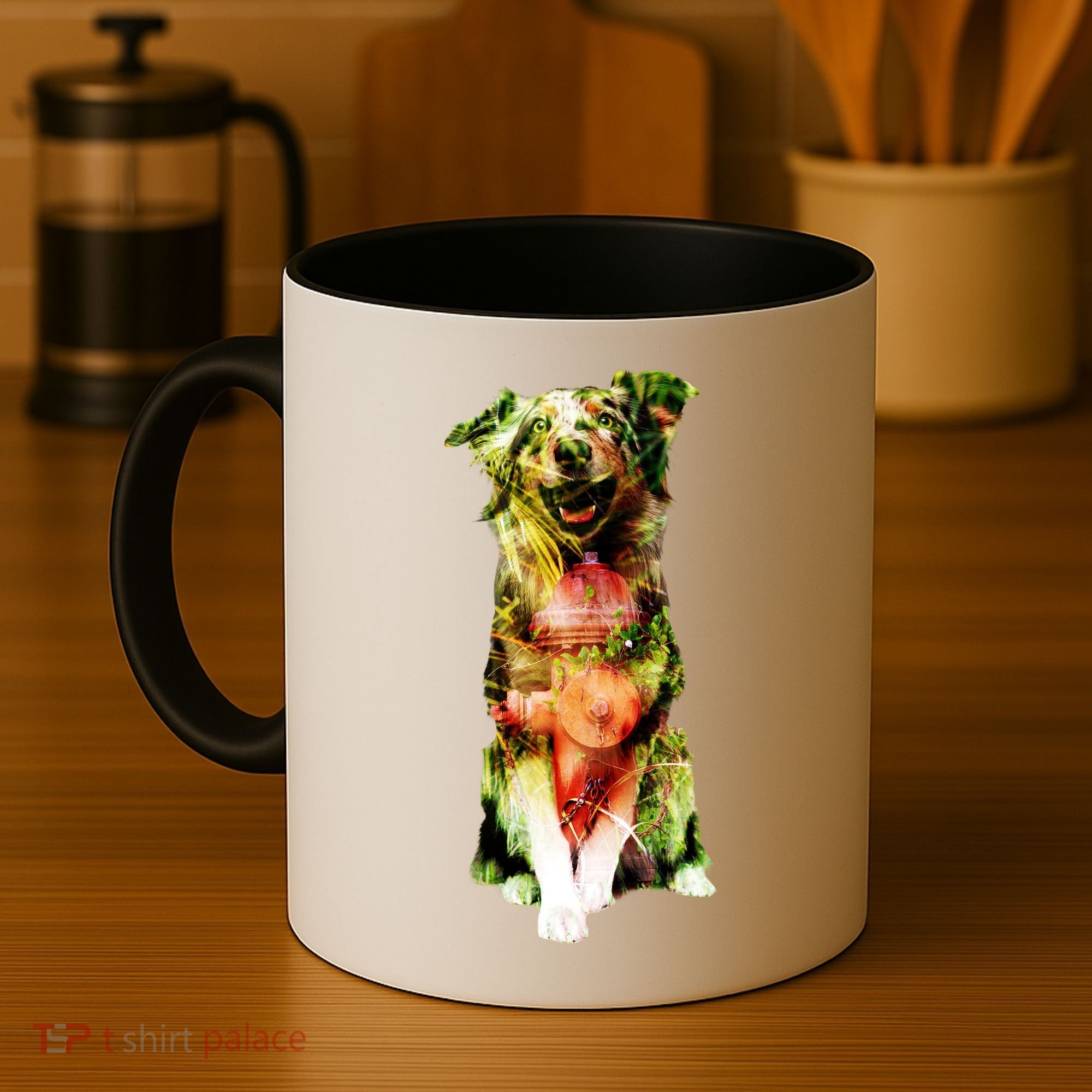 Figherfighter Dog Illustration Coffee Mug