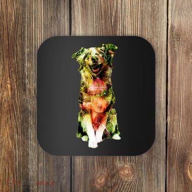 Figherfighter Dog Illustration Coaster