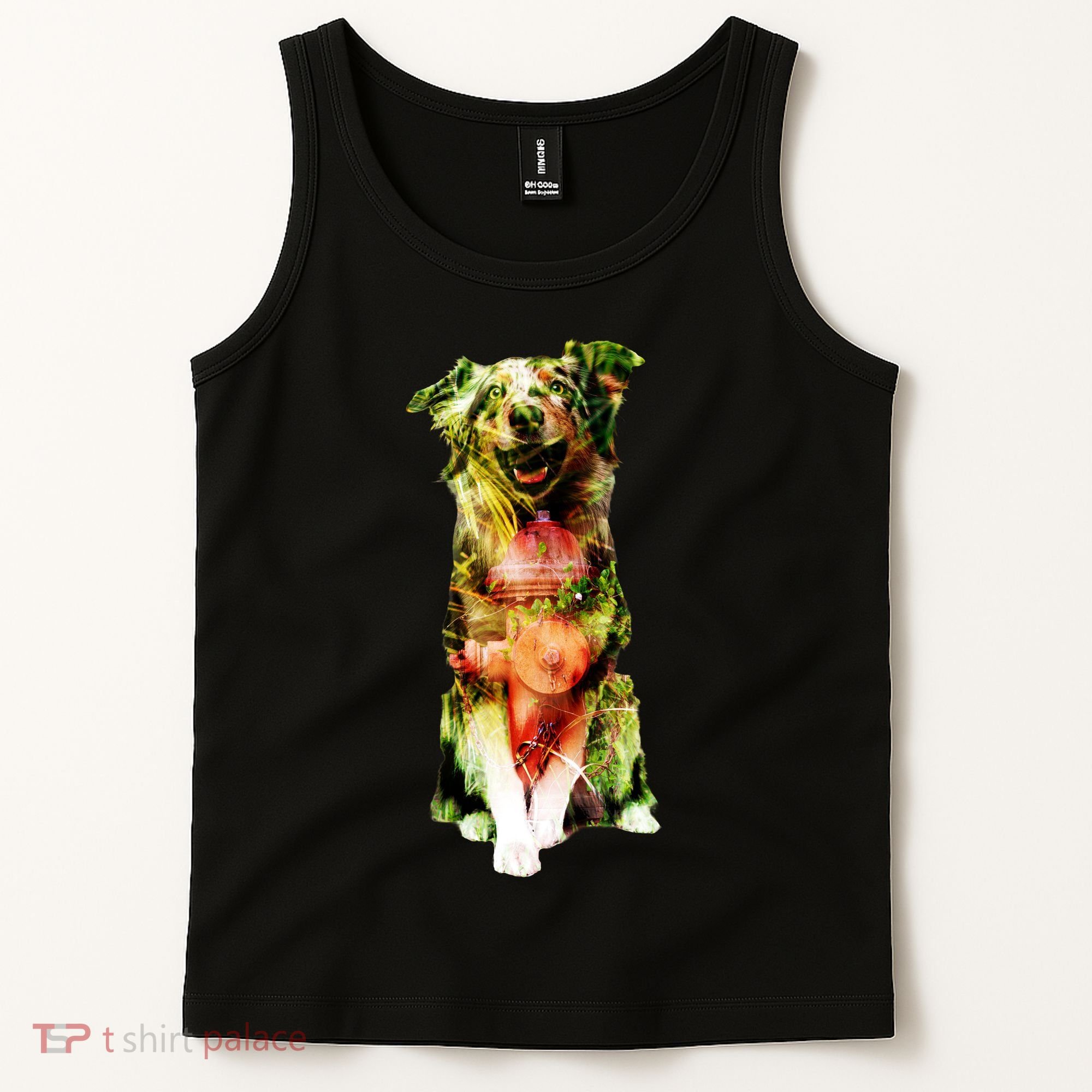 Figherfighter Dog Illustration Tank Top