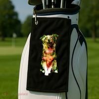 Figherfighter Dog Illustration Golf Towel thumb 2