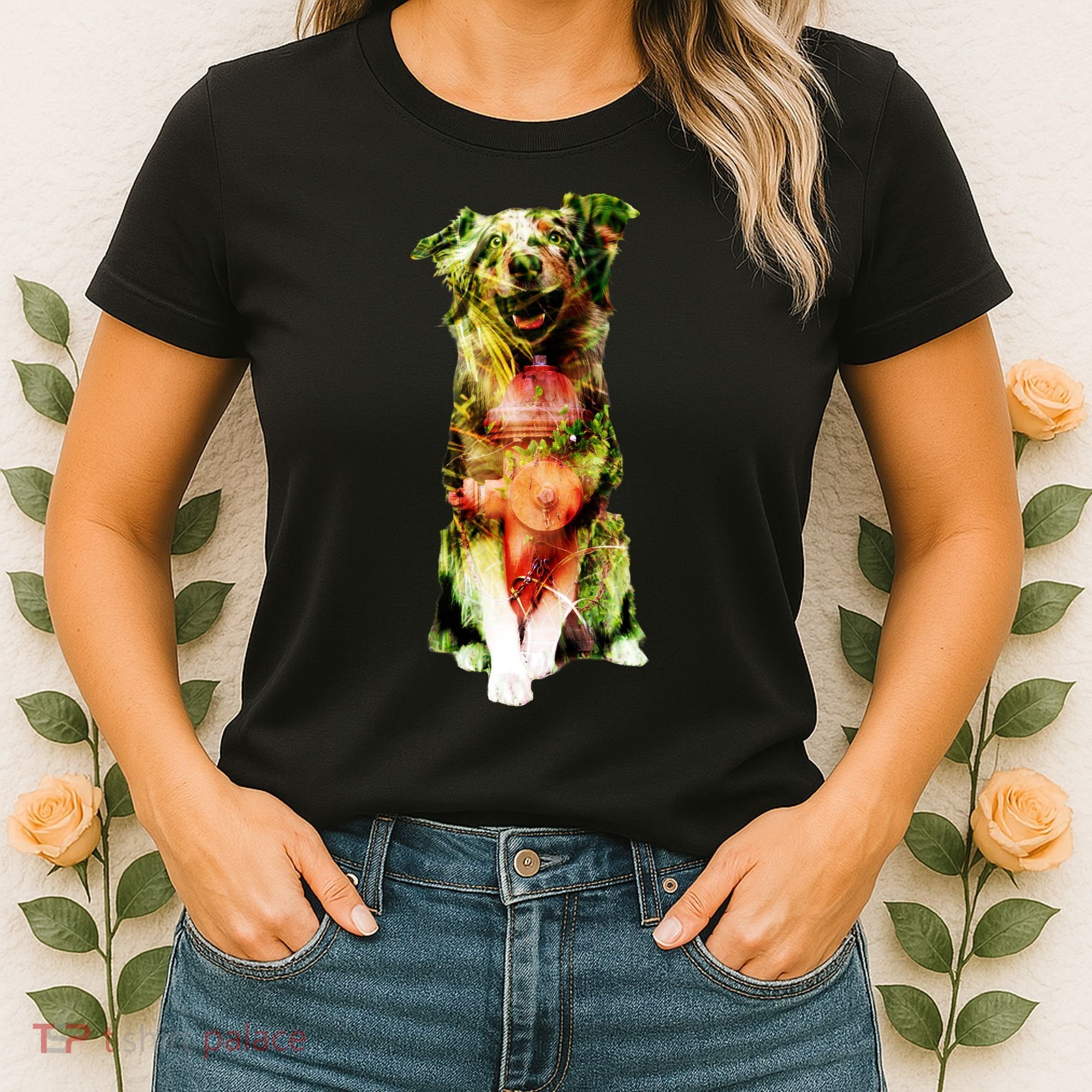 Figherfighter Dog Illustration Women's T-Shirt