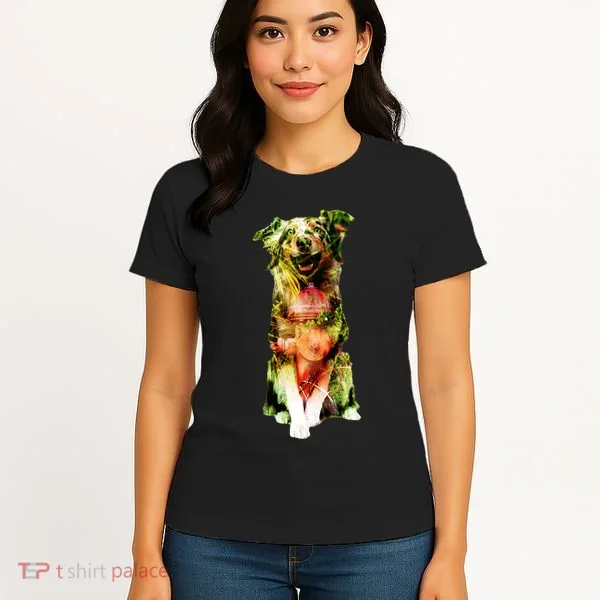 Figherfighter Dog Illustration Women's T-Shirt