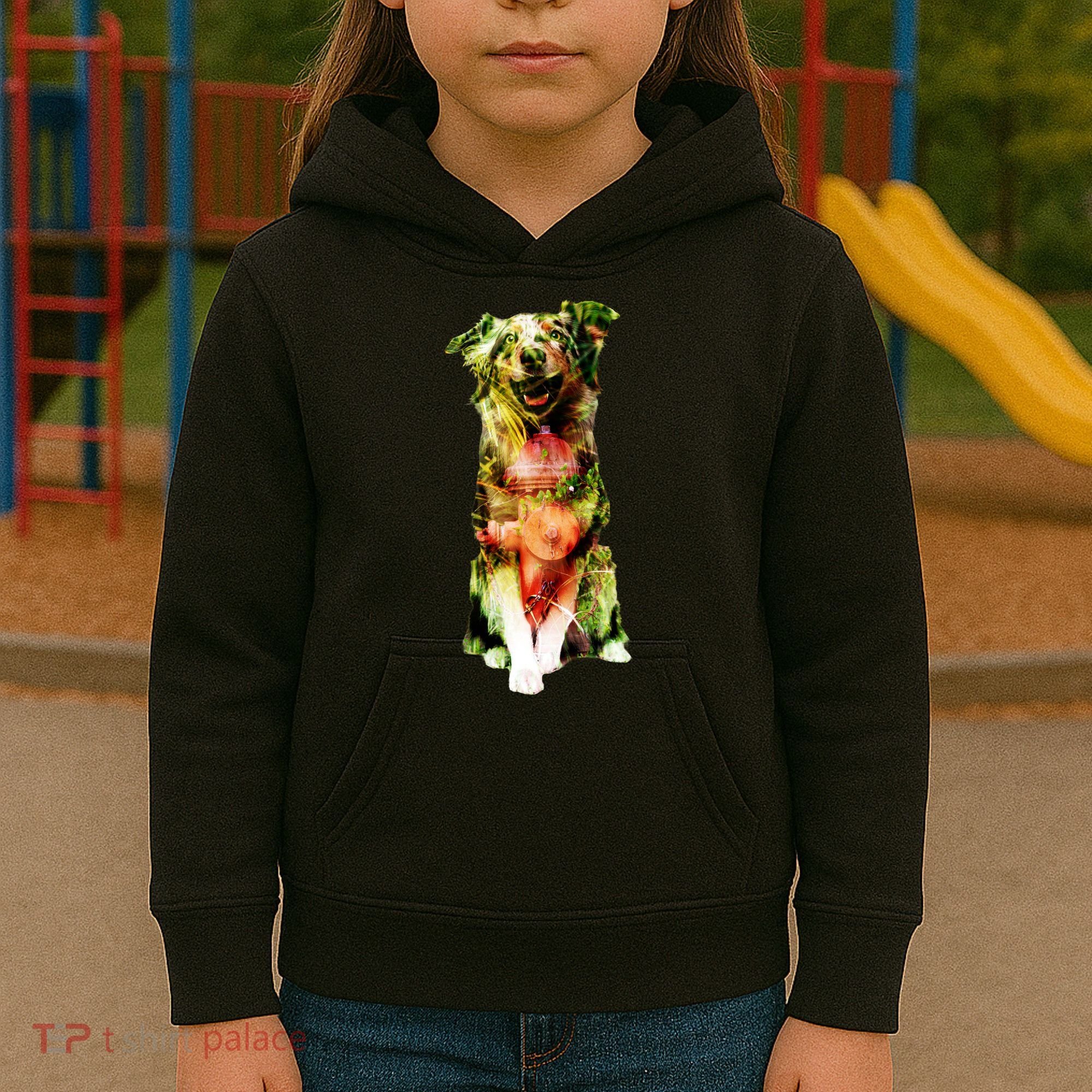 Figherfighter Dog Illustration Kids Hoodie