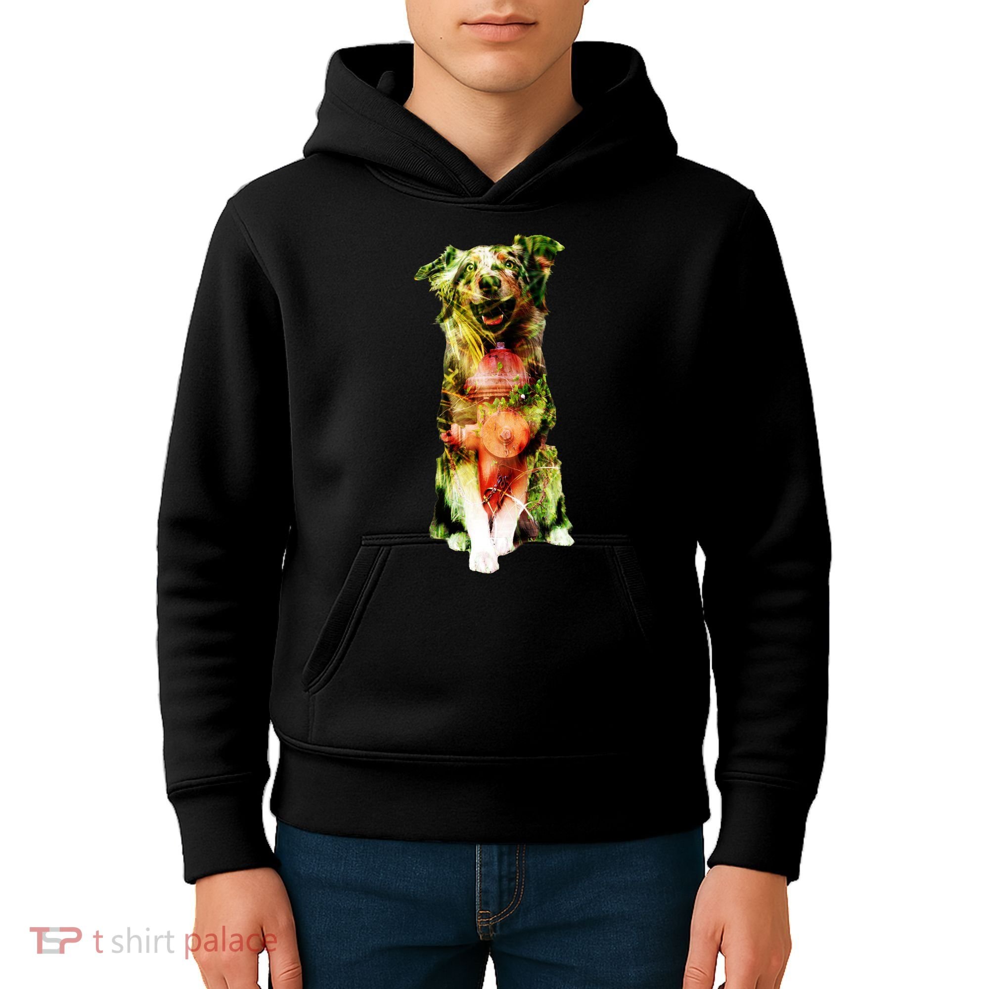 Figherfighter Dog Illustration Kids Hoodie