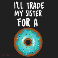 Funny Donut I'll Trade My Sister For A Donut Beanie thumb 2