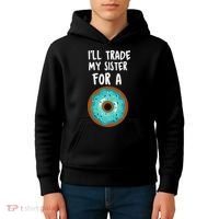 Funny Donut I'll Trade My Sister For A Donut Kids Hoodie thumb 4