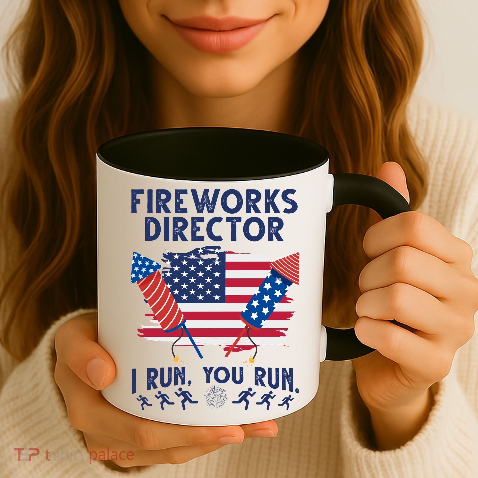 Fireworks Director I Run You Run 4th Of July Festive Coffee Mug