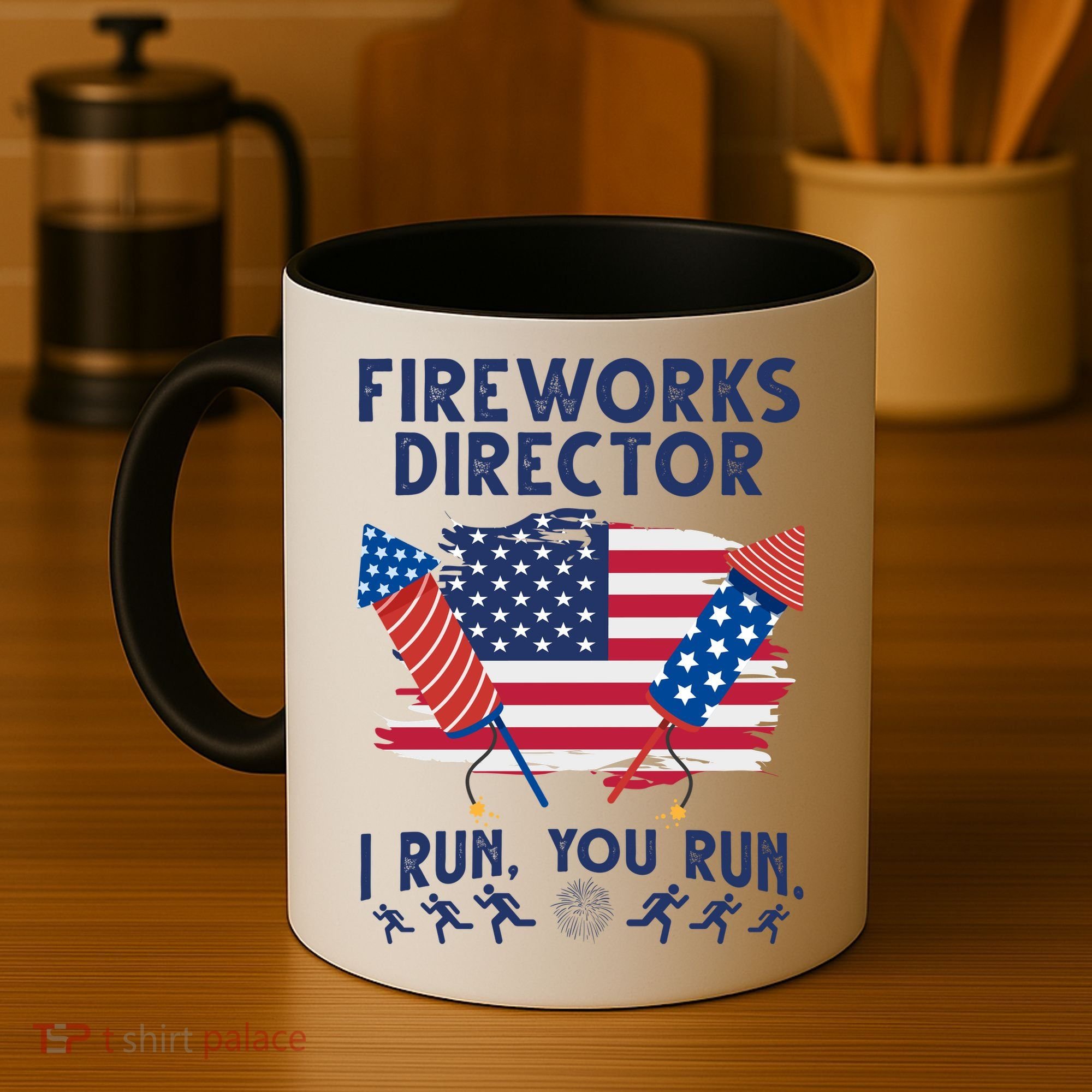 Fireworks Director I Run You Run 4th Of July Festive Coffee Mug