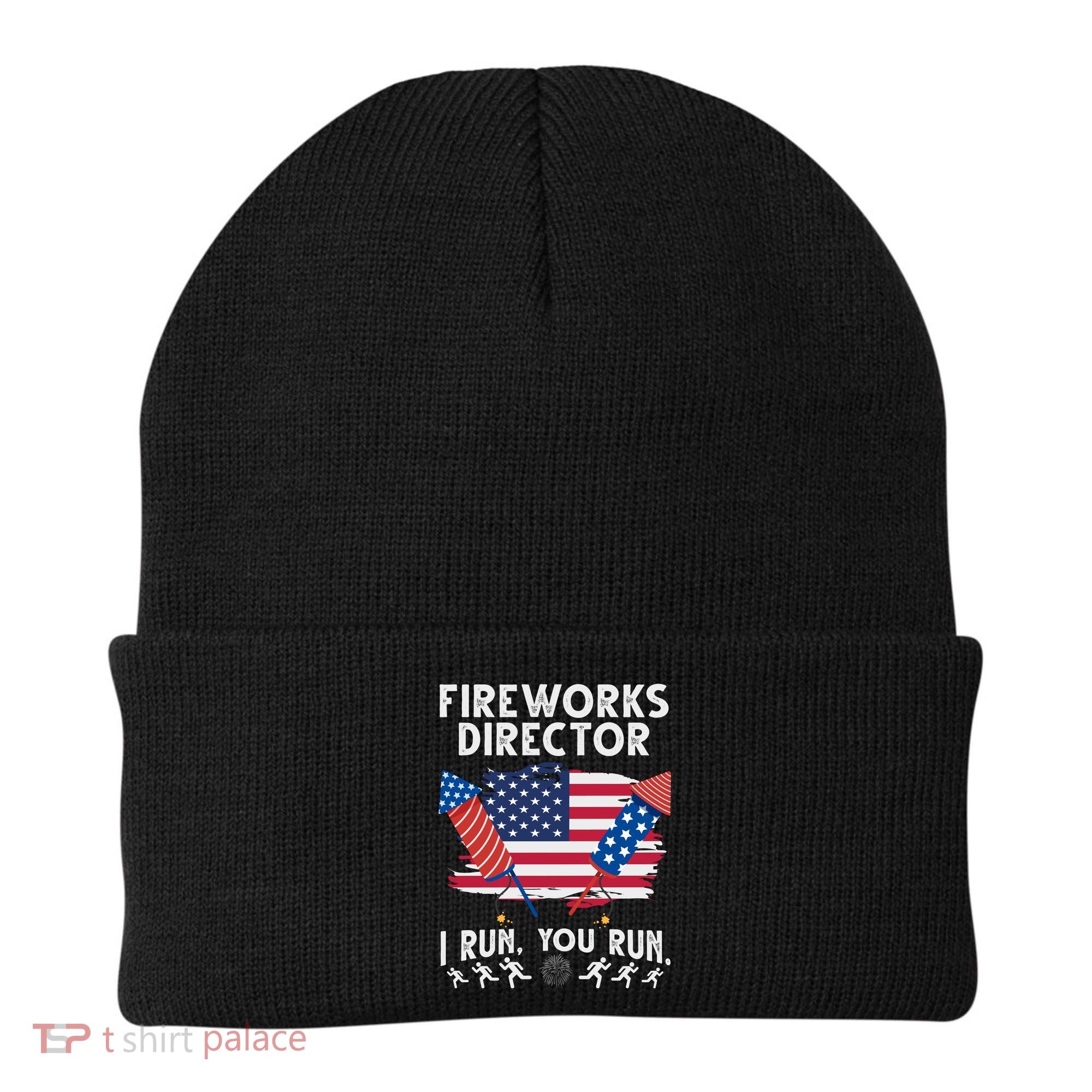 Fireworks Director I Run You Run 4th Of July Festive Beanie