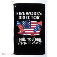 Fireworks Director I Run You Run 4th Of July Festive Golf Towel thumb 0