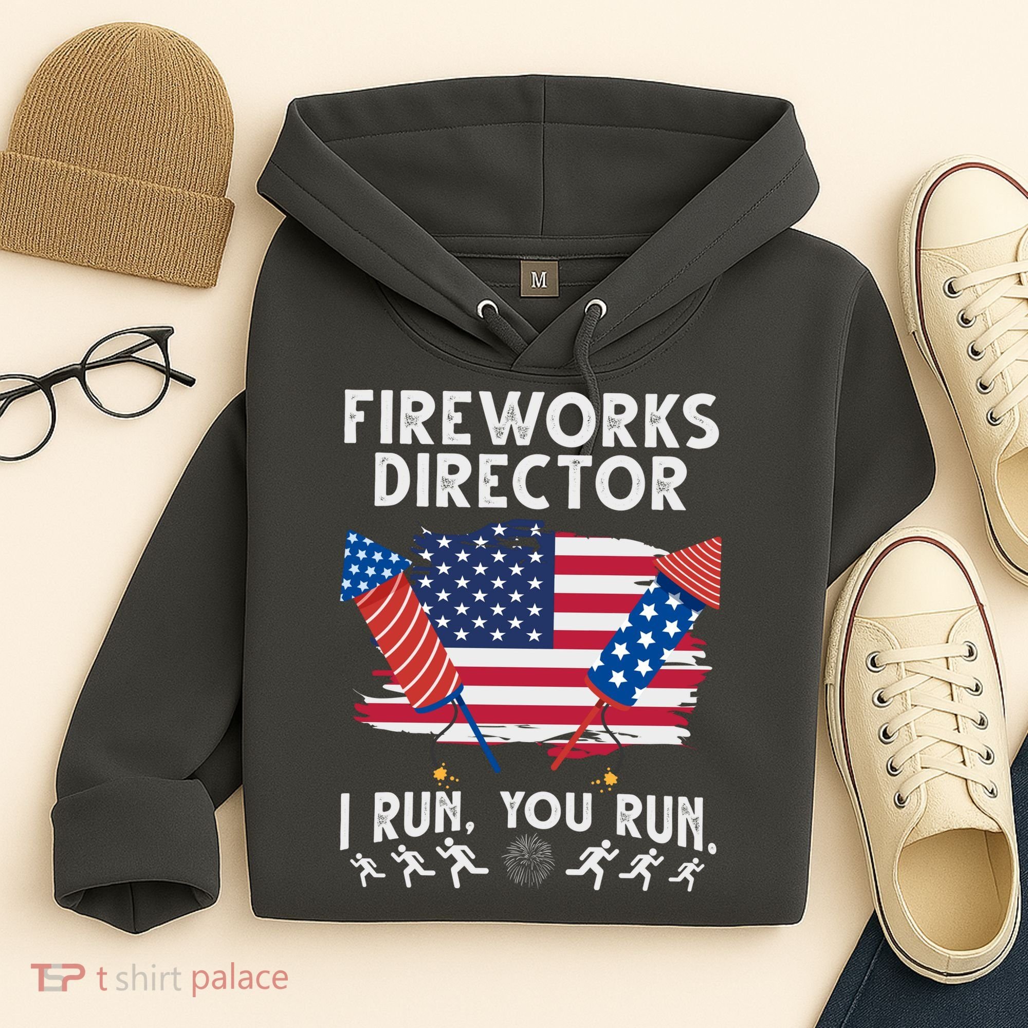 Fireworks Director I Run You Run 4th Of July Festive Hoodie