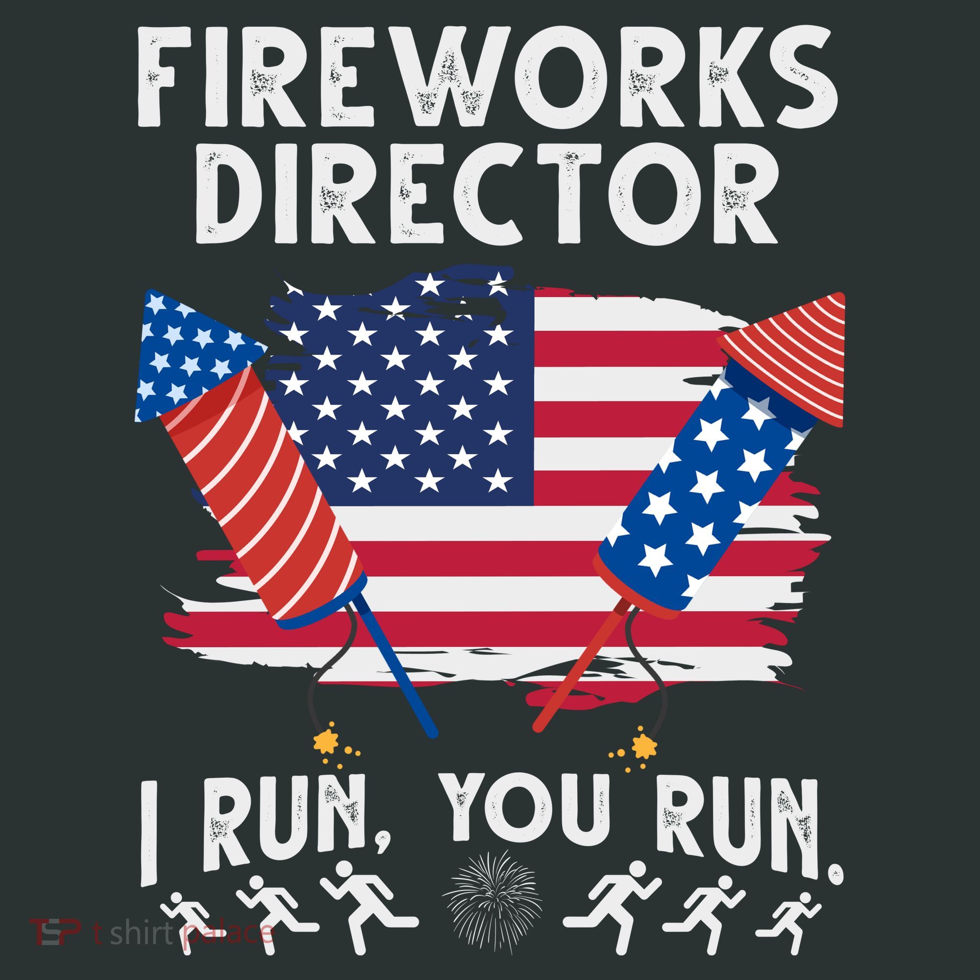 Fireworks Director I Run You Run 4th Of July Festive Coaster