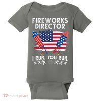 Fireworks Director I Run You Run 4th Of July Festive Baby Bodysuit thumb 0