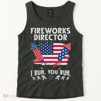 Fireworks Director I Run You Run 4th Of July Festive Tank Top thumb 2