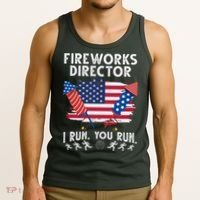 Fireworks Director I Run You Run 4th Of July Festive Tank Top thumb 3