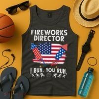 Fireworks Director I Run You Run 4th Of July Festive Tank Top thumb 4