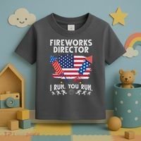 Fireworks Director I Run You Run 4th Of July Festive Toddler T-Shirt thumb 3