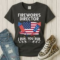 Fireworks Director I Run You Run 4th Of July Festive Women's T-Shirt thumb 3