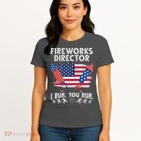Fireworks Director I Run You Run 4th Of July Festive Women's T-Shirt thumb 4