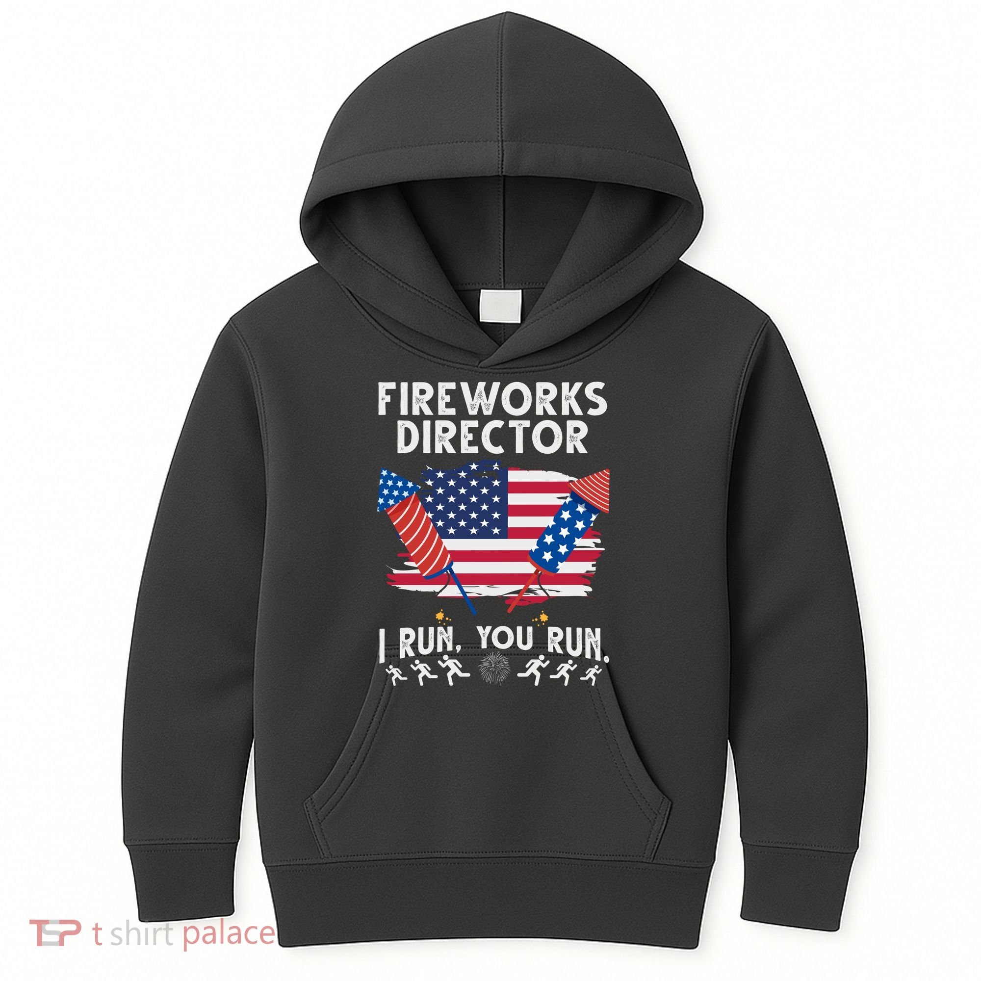Fireworks Director I Run You Run 4th Of July Festive Kids Hoodie