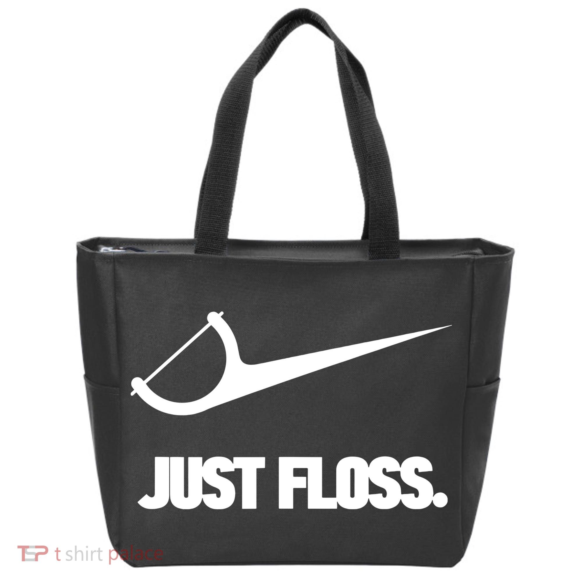 Funny Dentist Just Floss Dental Office Gift Tote Bag