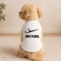 Funny Dentist Just Floss Dental Office Gift Doggie Tank thumb 2