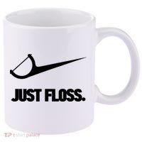 Funny Dentist Just Floss Dental Office Gift 11oz C Handle Ceramic Mug thumb 0