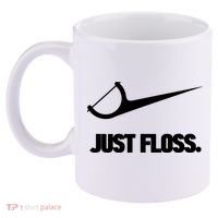 Funny Dentist Just Floss Dental Office Gift 11oz C Handle Ceramic Mug thumb 2