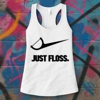 Funny Dentist Just Floss Dental Office Gift Women's Tank Top thumb 3