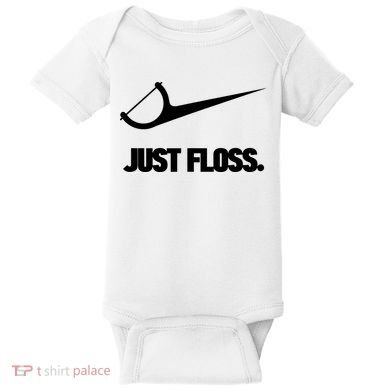 Funny Dentist Just Floss Dental Office Gift Baby Bodysuit