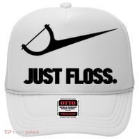 Funny Dentist Just Floss Dental Office Gift Hat thumb 0