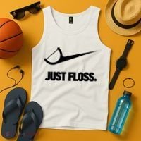 Funny Dentist Just Floss Dental Office Gift Tank Top thumb 4