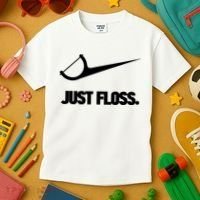 Funny Dentist Just Floss Dental Office Gift Kids T-Shirt thumb 3