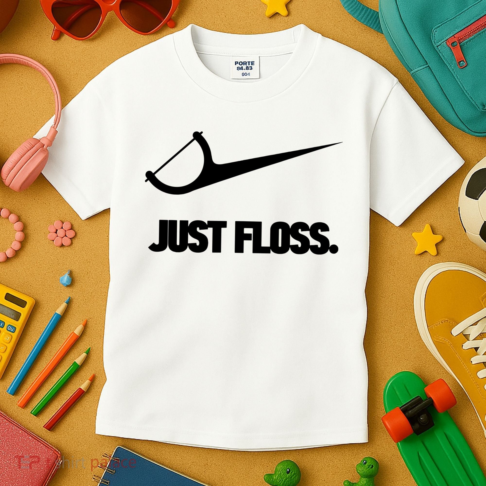 Funny Dentist Just Floss Dental Office Gift Kids T-Shirt